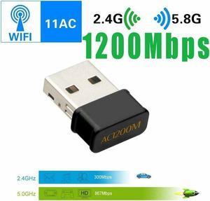 1200Mbps USB WiFi Receiver Dongles Adapter AC1200 Dual Band Wireless USB Adapter for Windows XP/VISTA/7/8/10, Mac OS, System