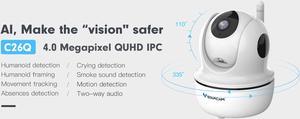 4MP CMOS wireless two-way voice Night vision TF card rainproof and dustproof 2.4G+5.8G WIFI + RJ45 cloud storage IP Camera 4mm CS26Q