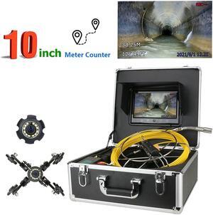 Sewer Pipe Inspection Camera With Meter Counter 10inch Monitor IP68 HD 1000TVL Drain Sewer Pipeline Industrial Endoscope System 40 Cable length