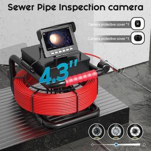 VisiPower 4.3" Screen Drain Sewer Pipe Pipeline Camera Plumbing  Endoscope Video Recording Camera for Water supply pipelines, air conditioning pipeline, pipeline vacuum systems, Cable Length 10m/32ft