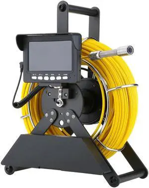 VisiPower 4.3" Screen Sewer Pipe Drain Inspection Camera Pipeline Endoscope, DVR video recording with 8 LED Lights for Plumber, Inspection Equipment, Camera head dia 17MM Cable Length 20m/65ft