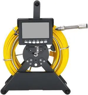 VisiPower 4.3" Monitor Drain Inspection Camera Pipeline Industrial Endoscope, with 4500mah Battery with 12 LED Lights for Plumber, Inspection Equipment, Camera head dia 22MM Cable Length 20m/65ft