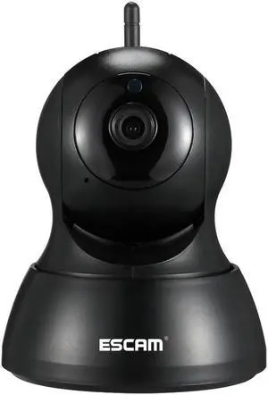ESCAM QF007 720P 1MP WIFI IP IR PT Camera Built in mic & Speaker 3.6mm Lens Black Color