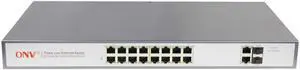 ONV-POE31016PFA 16 AF PoE Ports and 2GE/2GF Uplink PoE Line End-Span(12+,36-) PoE  IEEE802.3af/at Switch