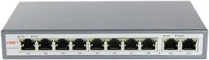 10-Port Gigabit PoE Switch with 8 Gigabit PoE Ports  automatic adjustment RJ45 ports Support PoE Standard IEEE 802.3af/at