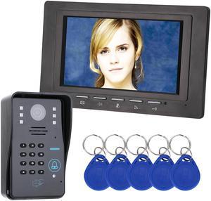 7 inch color TFT LCD Video Door Phone Intercom Doorbell With IR Camera 1000 TV Line