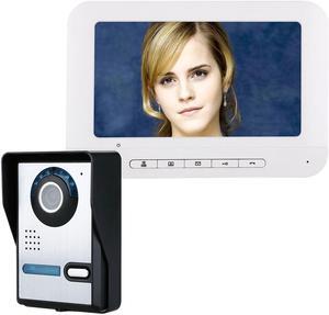 7 Inch TFT/LCD Video Door Phone Doorbell Intercom Kit 1-camera 1-monitor Night Vision with IR-CUT HD 700TVL Camera