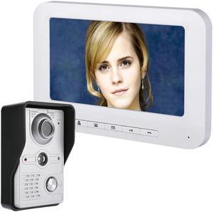 7" color TFT LCD Video Door Phone Doorbell Intercom Kit 1-camera 1-monitor Night Vision with IR-CUT HD 700TVL Camera