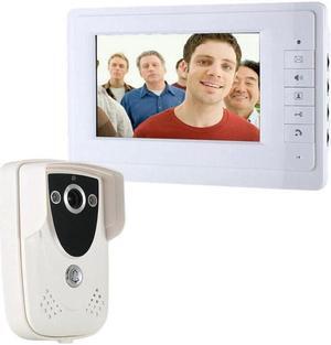 7 inch wired color TFT video intercom doorbell infrared night vision rainproof