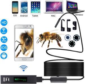 2MP 1M Wireless Endoscope WiFi 1200P Adjustable Inspection Camera For Android IOS Smartphone