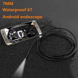 Android 7mm lens  30fps Snake Borescope 6LED Waterproof IP67 Inspection Camera