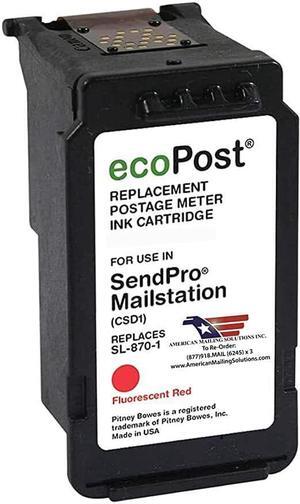 PB SL-870-1 Replacement Red Fluorescent Ink Cartridge for SendPro Mailstation