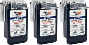 AMERICAN MAILING SOLUTIONS INC. | 3-Pack| PB SL-870-1 Red Fluorescent Ink Cartridge Replacement for SendPro Mailstation (CSD1) Postage Meter