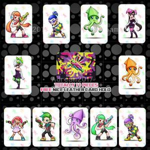 Splatoon 2 Full Set Customized AMIIBO NFC TAG Cards 11pcs/pack for NS Switch WII U New3ds