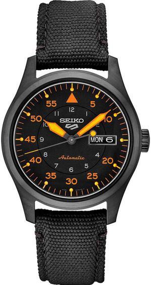 Seiko SRPH33 5 Mens Black/Orange Sports Watch