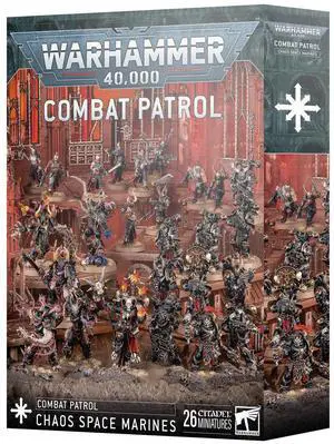 Warhammer 40K Chaos Space Marines Combat Patrol  26 Multipart Plastic Miniatures Army Set