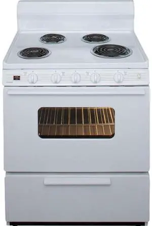 Premier EFK290OP 3.9 Cu. Ft. White Freestanding Range