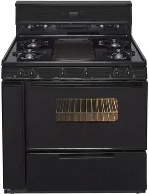 Premier SLK849BP 3.9 Cu. Ft. Black Freestanding Gas Range