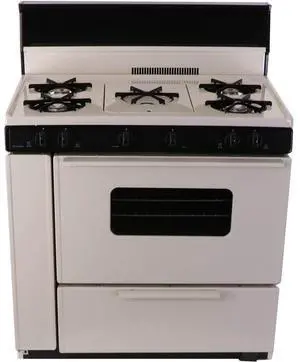Premier BLK5S9TP 3.9 Cu. Ft. Biscuit Freestanding Gas Range