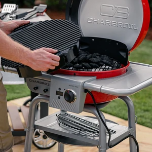 Char-Broil 26302146 Bistro Pro Electric Grill and Griddle with Charcoal Mode - Red Char-Broil 26302146 Bistro Pro Electric Grill and Griddle with Charcoal Mode - Red