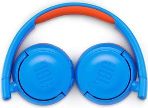 JBL JR 300BT Kids On-Ear Wireless Headphones with Safe Sound Technology (Blue/Orange)