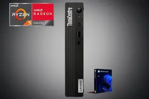 Lenovo ThinkCentre M75q Mini PC | AMD Ryzen 5 Pro 5650GE, 16GB DDR4, 4TB SSD, Wi-Fi 6, Dual Monitor Support, Windows 11 Pro