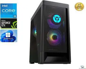 Lenovo Legion 5i Gaming Tower 11th Generation Intel Core i5-11400 6-Core Processor, 8GB DDR4, 256GB SSD Plus 1TB HDD, 6GB NVIDIA GeForce GTX 1660 Super, Wifi-AX, Bluetooth, USB, HDMI, Windows 11 Home
