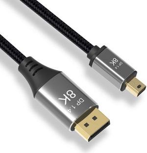 Chenyang 200CM DisplayPort 1.4 8K 60hz Cable Ultra-HD UHD 4K 144hz Mini DP to DP Cable 7680*4320 for Video PC Laptop TV