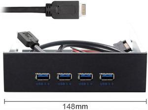 Chenyang USB 3.1 Front Panel Header to USB 3.0 HUB 4 Ports Front Panel Motherboard Cable for 5.25" CD-ROM Bay U3-100+UC-117