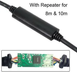 CYSM 8m USB 3.0 A Type Repeater Cable Male to Micro USB 3.0 B Male with Mount Panel Screws for Camera
