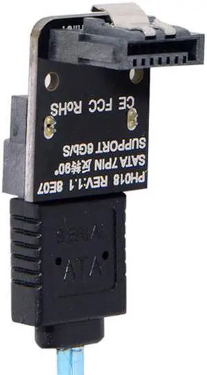 Xiwai SATA 7Pin Female to 7pin Male Up 90 Degree Angled Adapter Mainboard Motherboard for Desktops SSD HDD
