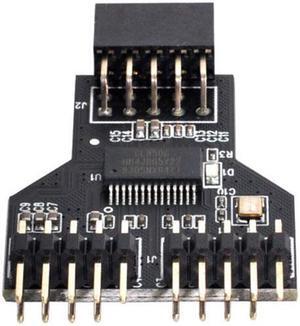 CYSM Motherboard 9pin USB 2.0 Header 1 to 2 Female Extension HUB Connector Adapter Port Multilier