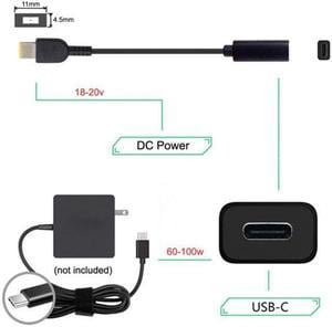 Chenyang Cable Type C USB-C to Rectangle 11.0*4.5mm Power Plug PD Emulator Trigger Charge Cable for ThinkPad X1 Carbon