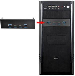 Chenyang Cable USB-C & USB 3.0 HUB 4 Ports Front Panel to Motherboard 20Pin Connector Cable for 5.25" CD-ROM Bay