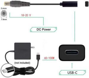 Chenyang Cable Type C USB-C Female Input to DC 7.9*5.4mm Power PD Charge Cable fit for Laptop 18-20V