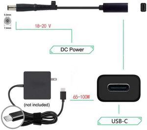 Chenyang Cable Type C USB-C Female Input to DC 7.4*5.0mm Power PD Charge Cable fit for Laptop 18-20V