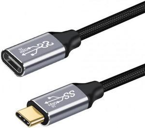 Chenyang 20CM USB-C USB 3.1 Type-C Male to Female Extension Data Cable 10Gbps 100W with Sleeve for Laptop Phone