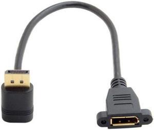 Xiwai DisplayPort Display Port Male to Female 90 Degree Down Angled Extension Cable