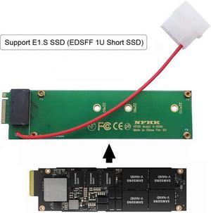Cablecc Ruler 1U GEN-Z EDSFF Short SSD E1.S to NVMe NGFF M-key 4X Host Carrier Adapter with Power