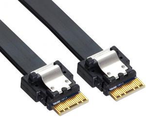 Xiwai PCI-E Slimline SAS 4.0 SFF-8654 4i 38pin Host to SFF-8654 Slim SAS Target Cable 40cm