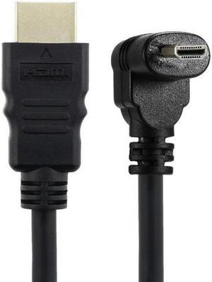 Chenyang Down Angled 90 Degree Micro HDMI to HDMI Male HDTV Cable for Cell Phone   Tablet   Camera