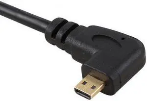 Jimier Stretch Right Angled 90 Degree Micro HDMI to HDMI Male HDTV Cable for Cell Phone   Tablet   Camera