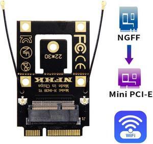 Cablecc NGFF M.2 Key-A to Mini PCI-E PCI Express Converter Adapter for 9260 8265 7260 AC Wifi Bluetooth Wireless Card