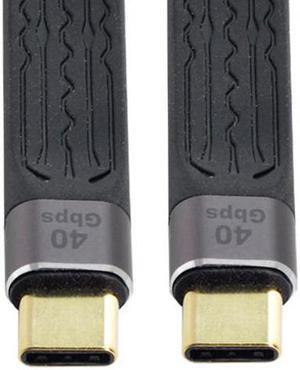 Xiwai Type-C USB-C Male to Male USB4 40Gbps 100W 8K Flat Slim FPC Data Cable for Laptop   Phone 13cm