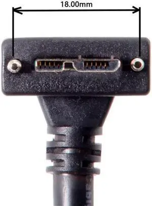 CY 1.2m 90 Degree Down Angled Micro USB Screw Mount to 3.0 Data Cable for Industrial Camera