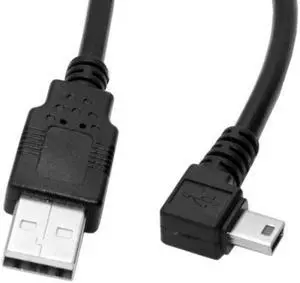 CY 5pin Mini USB type Male Left Angled 90 degree to USB 2.0 male data charge cable 50cm