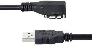 Xiwai Dual Screws 90 Degree Left Angled Micro USB Mount to USB3.0 Data Cable for Industrial Camera