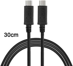 Cablecc 30cm USB-C USB 3.1 Type C Male Connector to Male Data Cable for Tablet and Phone and Mac and Hard Disk Drive
