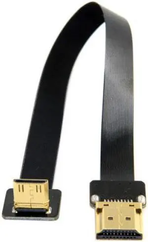 Cablecc CYFPV 90 Degree Up Angled FPV Mini HDMI Male to HDMI Male FPC Flat Cable 20cm for FPV HDTV Multicopter Aerial Photography