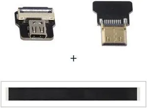 Cablecc CYFPV Mini HDMI Male to Micro HDMI Female Extension FPC Flat Cable 1080P for FPV HDTV Multicopter Aerial Photography